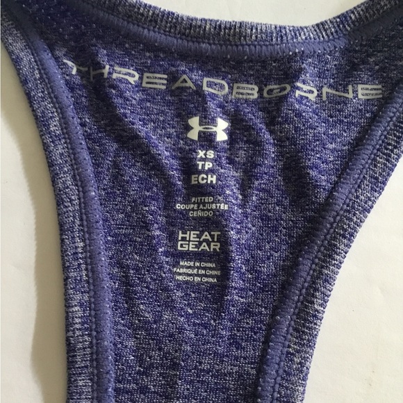 Under Armour Heat Gear women blue Racerback tank top. Extra small - Picture 3 of 3